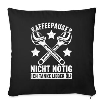 Automechaniker Kfz Techniker Fahrzeugreparatur - Sofakissen mit Füllung 45 x 45 cm - Schwarz - Vorne
