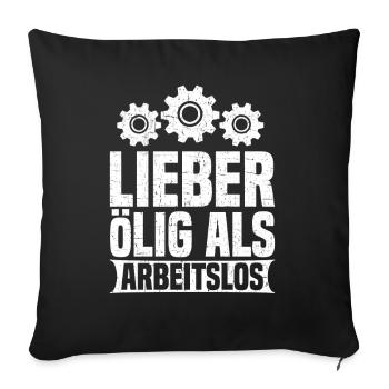 Automechaniker Kfz Techniker Fahrzeugreparatur - Sofakissen mit Füllung 45 x 45 cm - Schwarz - Vorne