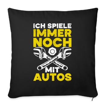 Automechaniker Kfz Techniker Fahrzeugreparatur - Sofakissen mit Füllung 45 x 45 cm - Schwarz - Vorne