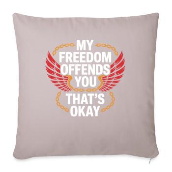 Former religious community survivors - Sofa pillow with filling 45cm x 45cm - light taupe - Front
