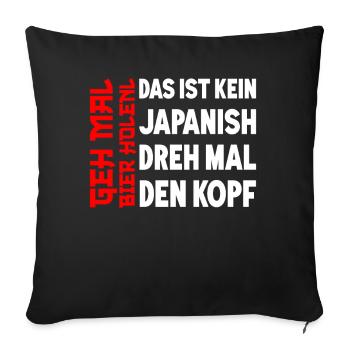 Biertrinker Geh mal Bier holen Bierliebhaber - Sofakissen mit Füllung 45 x 45 cm - Schwarz - Vorne