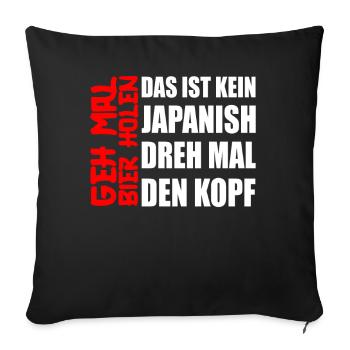 Biertrinker Geh mal Bier holen Bierliebhaber - Sofakissen mit Füllung 45 x 45 cm - Schwarz - Vorne