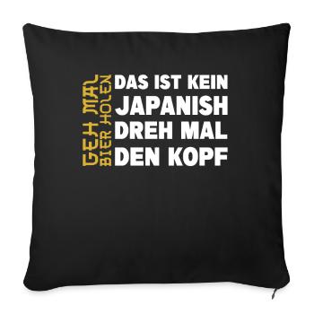 Biertrinker Geh mal Bier holen Bierliebhaber - Sofakissen mit Füllung 45 x 45 cm - Schwarz - Vorne