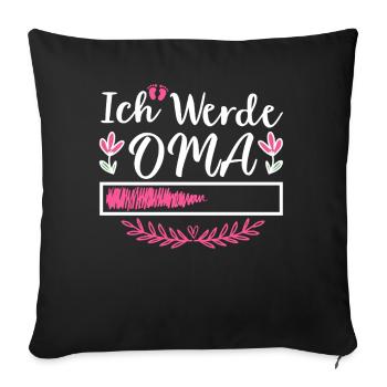 Ich Werde Oma Großmama Pensionierte Großmutter - Sofakissen mit Füllung 45 x 45 cm - Schwarz - Vorne