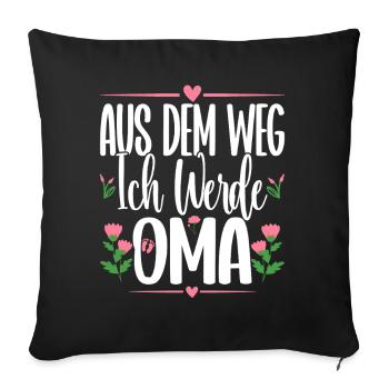 Ich Werde Oma Großmama Pensionierte Großmutter - Sofakissen mit Füllung 45 x 45 cm - Schwarz - Vorne