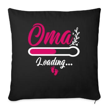Ich Werde Oma Großmama Pensionierte Großmutter - Sofakissen mit Füllung 45 x 45 cm - Schwarz - Vorne
