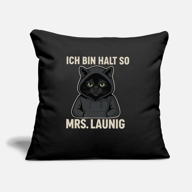 Mme Laune – C’est comme ça que je suis ! Chats Coussin et housse de 45 x 45 cm