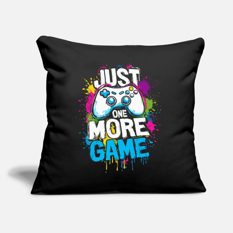 Juste un jeu de plus - Gamer Saying with Controller Coussin et housse de 45 x 45 cm
