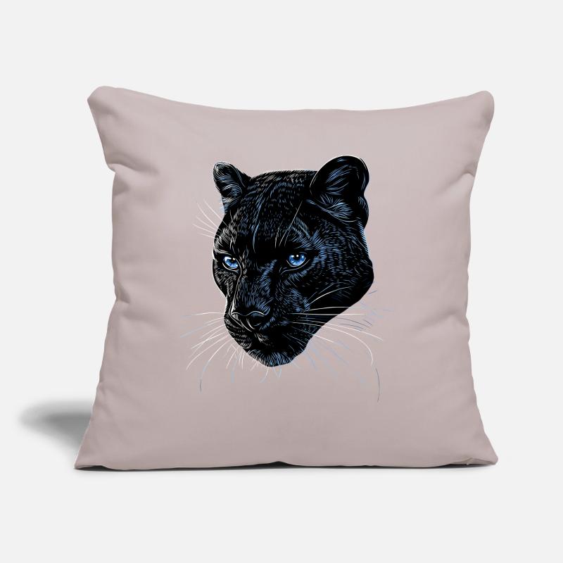 Panthère Léopard Grand Chat Mignon Gros Chat Panter Coussin et housse de 45 x 45 cm