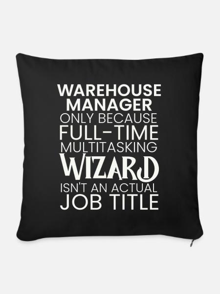 Warehouse Manager multitasking Wizard - Sofakissen mit Füllung 45 x 45 cm - Schwarz