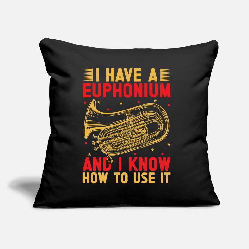 Euphonium Je sais comment l’utiliser Marche baryton Coussin et housse de 45 x 45 cm