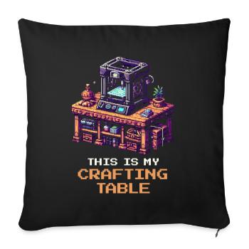 3D Printing Crafting Table | Print Bed Setup - Sofa pillow with filling 45cm x 45cm - black - Front