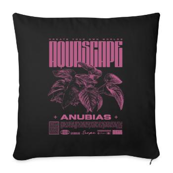 Aquascaping Anubias Aquatic Plant Fish Keeper - Sofa pillow with filling 45cm x 45cm - black - Front