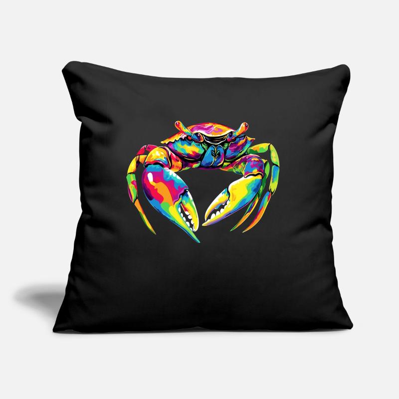 Crab Crab Crustaceans Crab Shore Crab Crayfish Sofa pillow with filling 45cm x 45cm