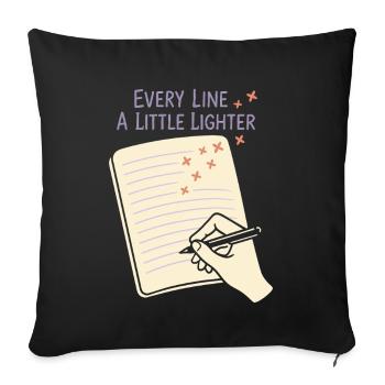 Gratitude Practice Journal Lover Emotional - Sofa pillow with filling 45cm x 45cm - black - Front