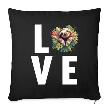 Faultiere Faultier - Sofakissen mit Füllung 45 x 45 cm - Schwarz - Vorne