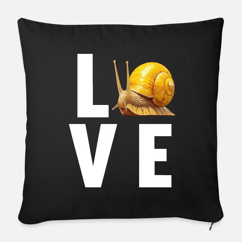 Schnecken Schnecke - Sofakissen mit Füllung 45 x 45 cm - Schwarz