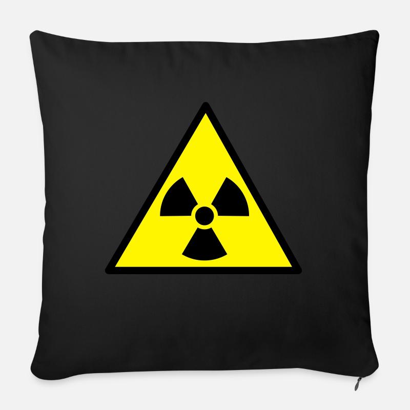 Radioaktiv - Sofakissen mit Füllung 45 x 45 cm - Schwarz