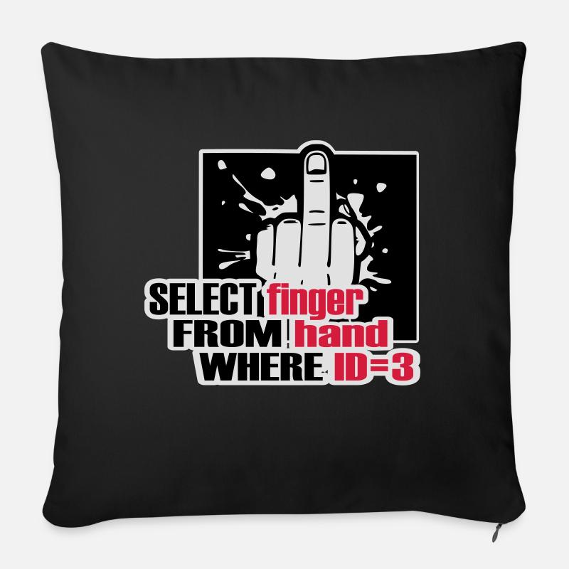 SELECT finger FROM hand - Sofakissen mit Füllung 45 x 45 cm - Schwarz