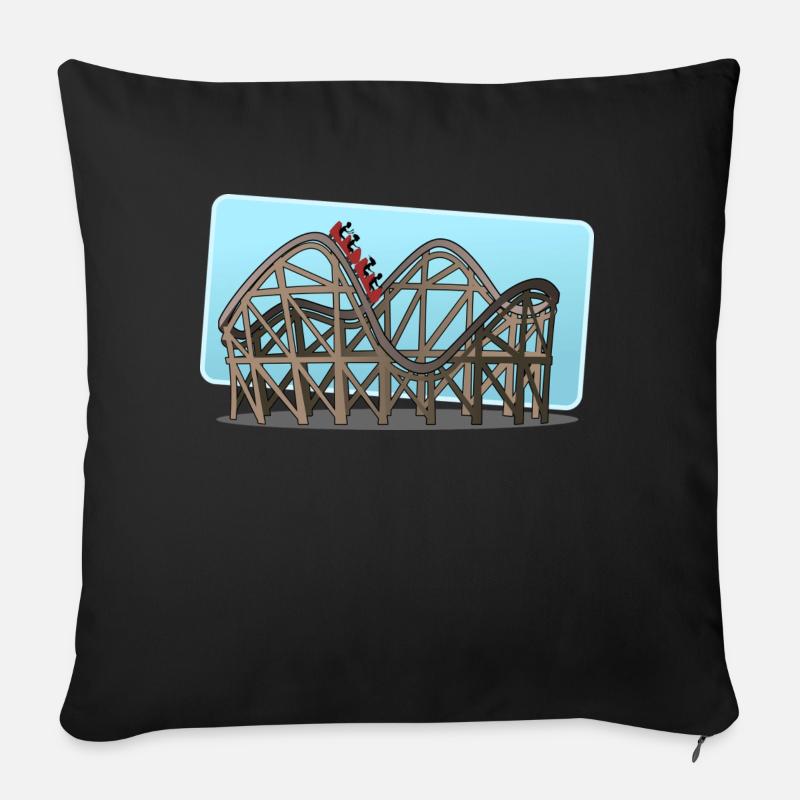 Achterbahn - Sofakissen mit Füllung 45 x 45 cm - Schwarz
