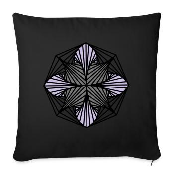 Geometric Art: Octagon (Shaded) - Sofa pillow with filling 45cm x 45cm - black - Front