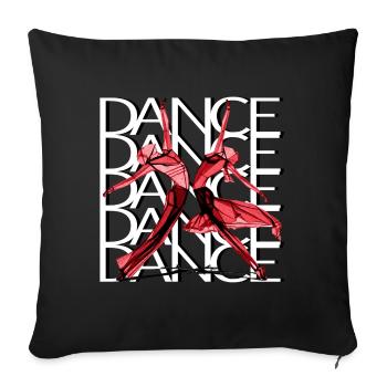 Dancers - Sofa pillow with filling 45cm x 45cm - black - Front