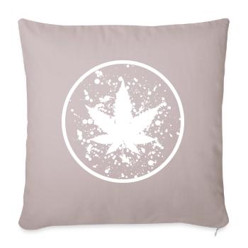 Cannabis leaf color blobs in a circle - Sofa pillow with filling 45cm x 45cm - light taupe - Front
