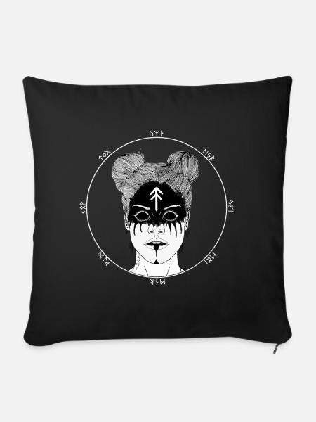 Mia - Sofakissen mit Füllung 45 x 45 cm - Schwarz