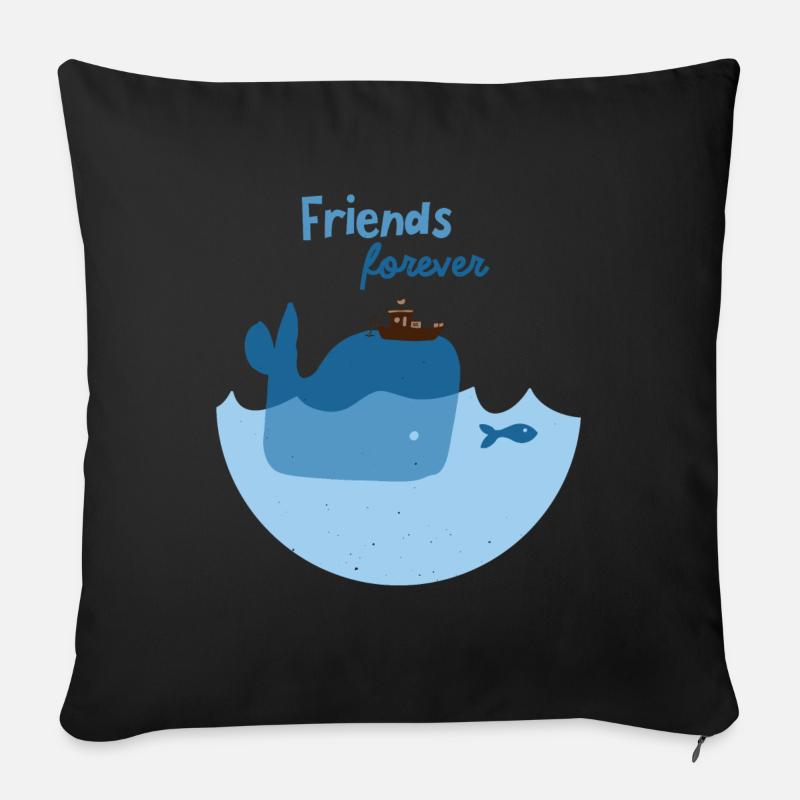 Geburtstag Geschenk Freunde Freundschaft - Sofakissen mit Füllung 45 x 45 cm - Schwarz