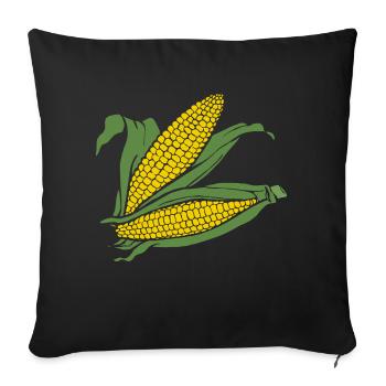 maïs - Coussin et housse de 45 x 45 cm - noir - Devant