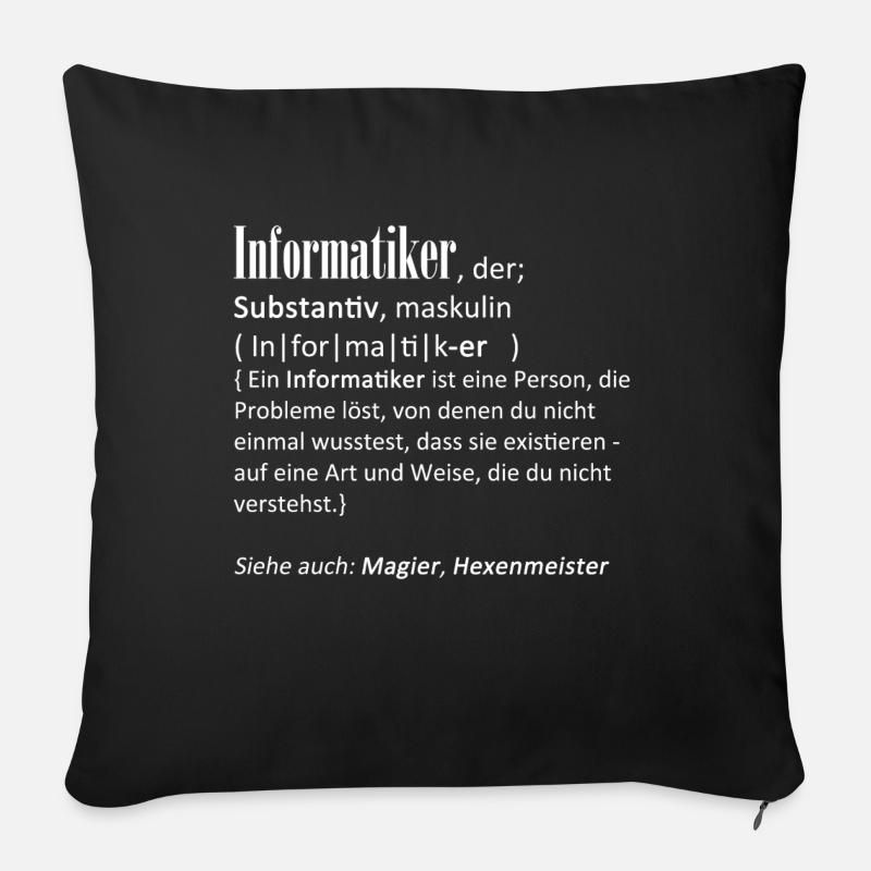 Definition computer scientist - Sofa pillow with filling 45cm x 45cm - black