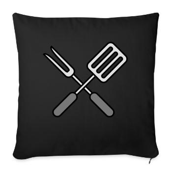 Chef - Sofa pillow with filling 45cm x 45cm - black - Front