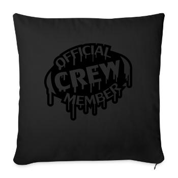 Official Crew Member Stamp - Coussin et housse de 45 x 45 cm - noir - Devant