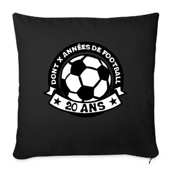 20 ans anniversaire football annee logo - Coussin et housse de 45 x 45 cm - noir - Devant