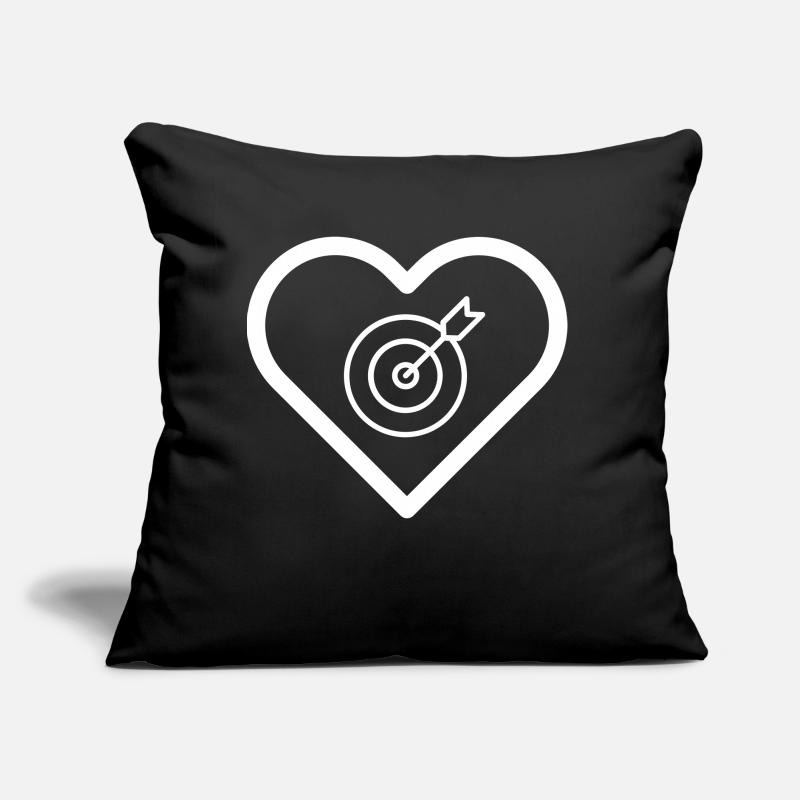 Coeur Fléchettes Fléchettes Fléchettes Fléchettes Fléchettes Fléchettes Fléchettes Coussin et housse de 45 x 45 cm