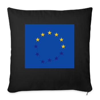 Pessimistic European Union flag design - Sofa pillow with filling 45cm x 45cm - black - Front