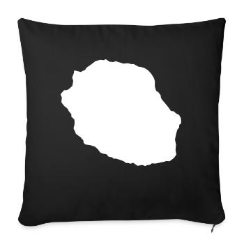 Reunion white - Sofa pillow with filling 45cm x 45cm - black - Front