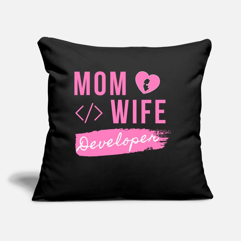 Mom Wife Developer - Developer Mom Sofakissen mit Füllung 45 x 45 cm
