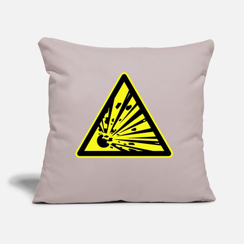 Explosief Waarschuwing, Avertissement explosif Coussin et housse de 45 x 45 cm