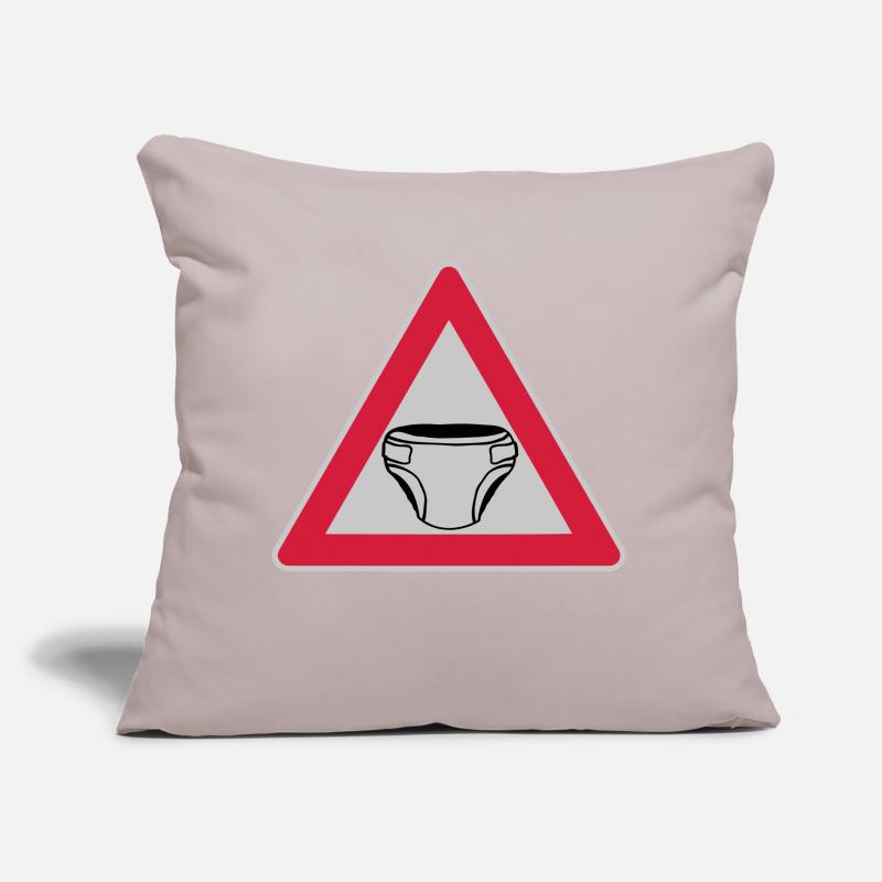 Caution Shield Couche Coussin et housse de 45 x 45 cm
