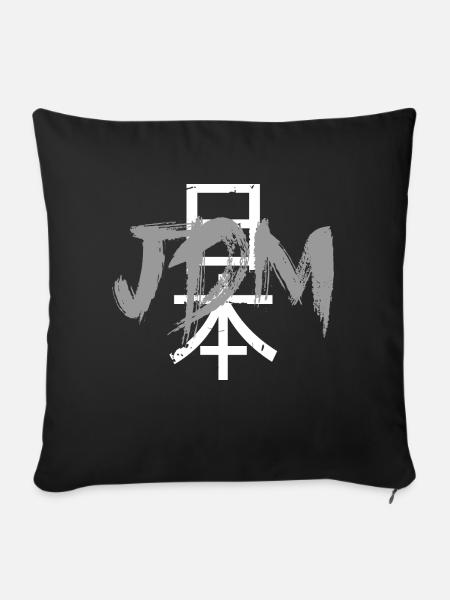 JDM Tuning Japan Nihon - Sofakissen mit Füllung 45 x 45 cm - Schwarz