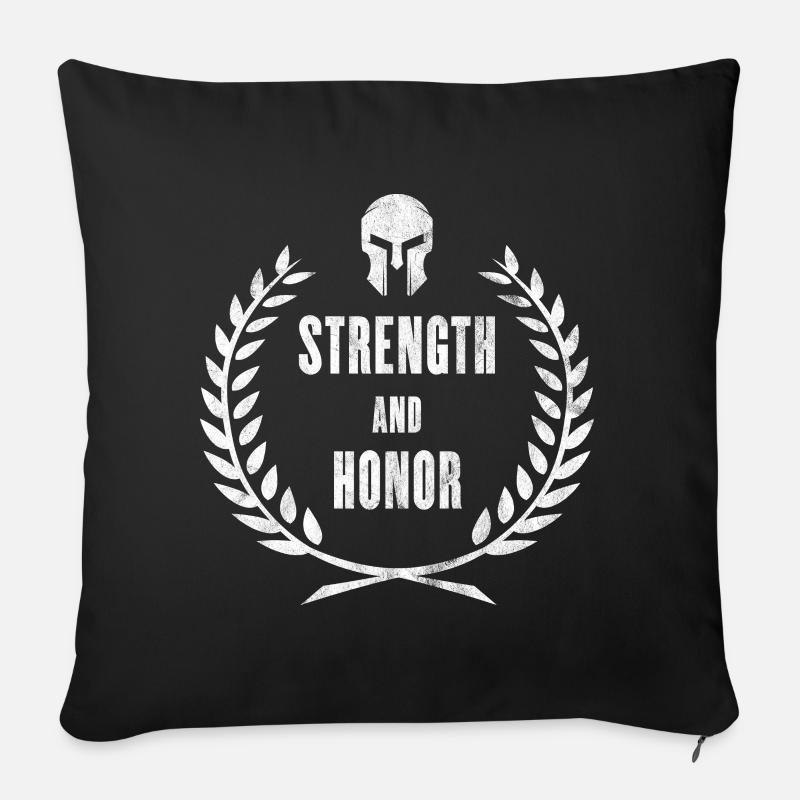 Strength and Honor - Gladiator - Novel - Sofa pillow with filling 45cm x 45cm - black