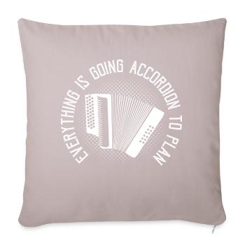 Everything Is Going Accordion To Plan Music Polka - Sofa pillow with filling 45cm x 45cm - light taupe - Front