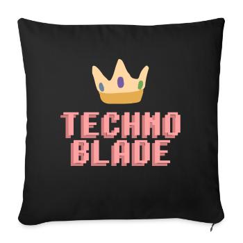 Technoblade Never Dies - Sofa pillow with filling 45cm x 45cm - black - Front