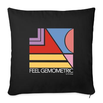 Feel geometric by Cinodrago - Coussin et housse de 45 x 45 cm - noir - Devant