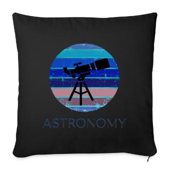 Astronomie - Coussin et housse de 45 x 45 cm - noir - Devant