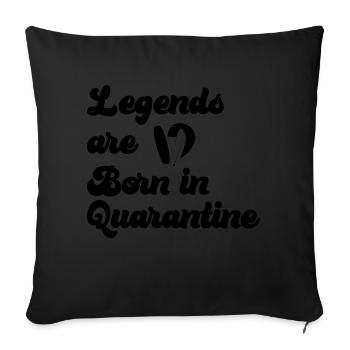 Grossesse Baby shower Babyshower Boy Girl - Coussin et housse de 45 x 45 cm - noir - Devant