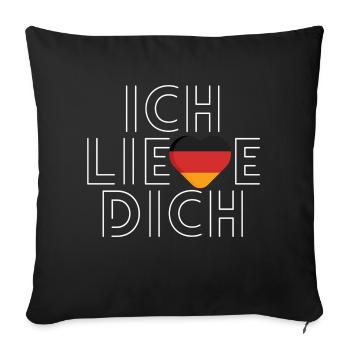 ILU-DE - Sofakissen mit Füllung 45 x 45 cm - Schwarz - Vorne