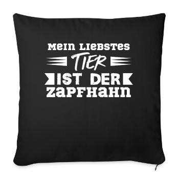 Mein liebstes Tier ist der Zapfhahn - Sofakissen mit Füllung 45 x 45 cm - Schwarz - Vorne