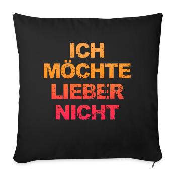 Bartleby the Schreiber - Ich möchte lieber nicht - Sofakissen mit Füllung 45 x 45 cm - Schwarz - Vorne